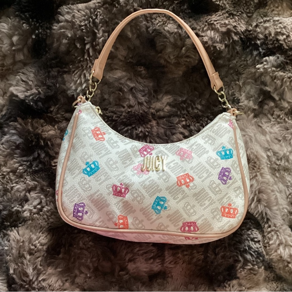 Juicy Couture Multicolor Print Women's Shoulder Bag - Cream